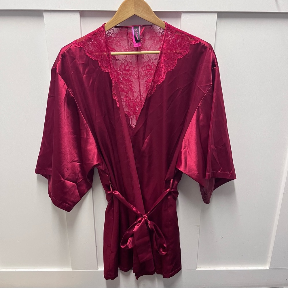 La Senza red lace robe size L/XL